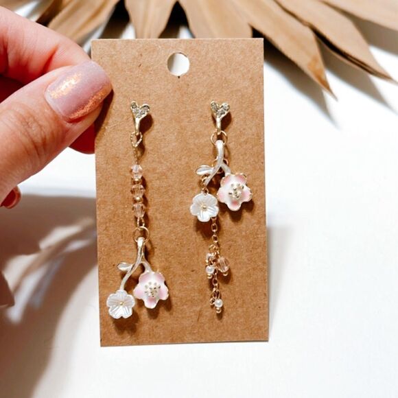 Flower drop earrings #245 - Picture 3 of 3